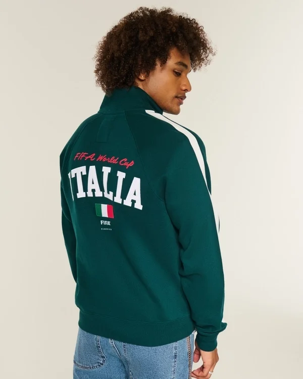 1990 FIFA World Cup Italia Grafik-Fleece-Trainingsjacke 1990 FIFA World Cup Italia Grafik-Fleece-Trainingsjacke