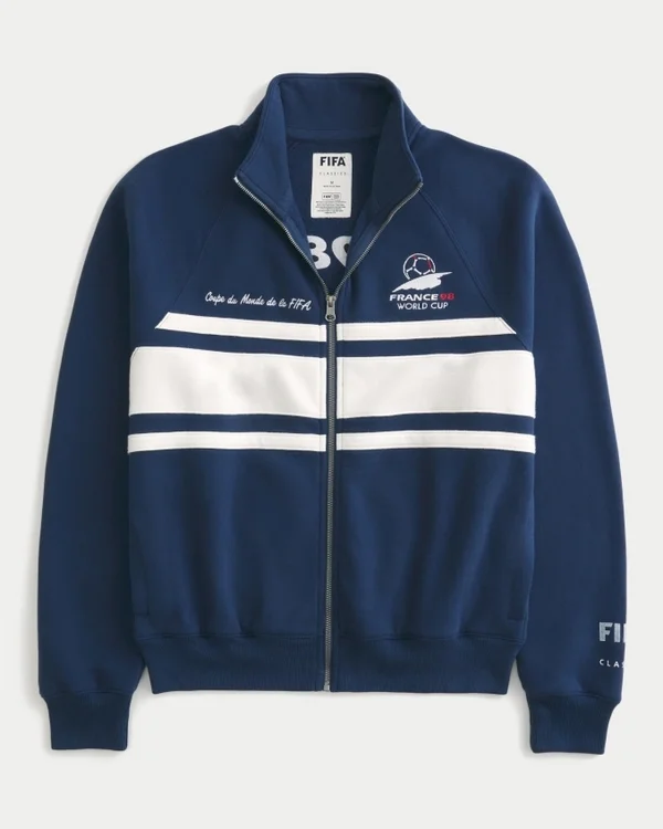 1998 FIFA World Cup France Grafik-Fleece-Trainingsjacke 1998 FIFA World Cup France Grafik-Fleece-Trainingsjacke