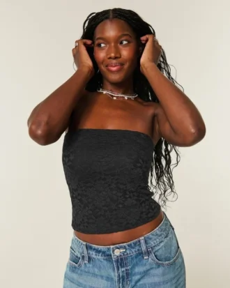 Allover-Spitzen-Tube-Top