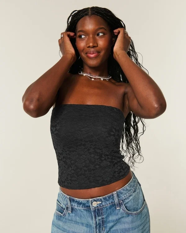 Allover-Spitzen-Tube-Top Allover-Spitzen-Tube-Top