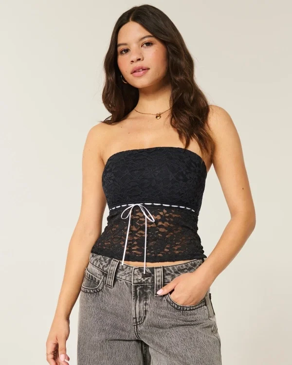 Allover-Spitzen-Tube-Top Allover-Spitzen-Tube-Top