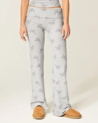 Always Cozy Strickhose mit umgeschlagenem Bund und ausgestelltem Bein