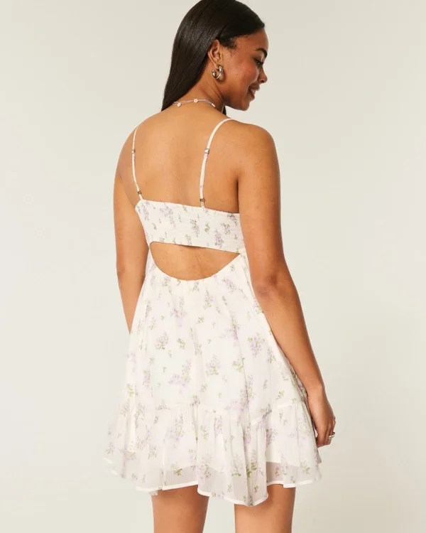 Asymmetrisches Chiffon-Minikleid Asymmetrisches Chiffon-Minikleid