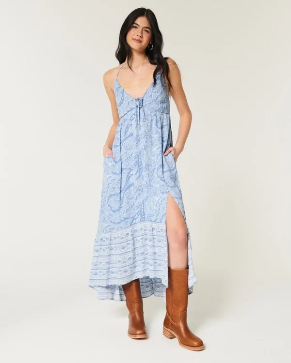 Asymmetrisches Maxikleid mit Neckholder Asymmetrisches Maxikleid mit Neckholder