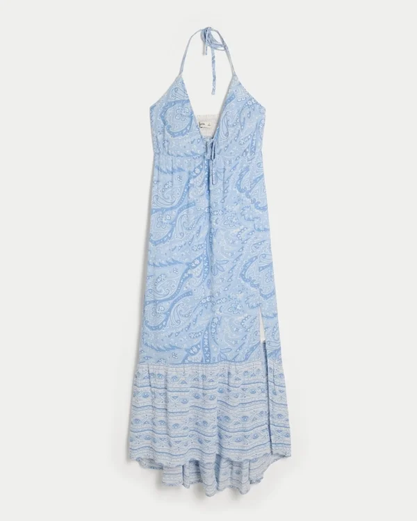 Asymmetrisches Maxikleid mit Neckholder Asymmetrisches Maxikleid mit Neckholder