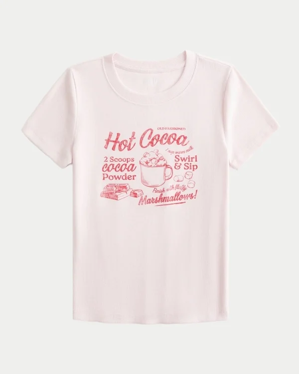 Baby-T-Shirt mit Hot-Cocoa-Motiv Baby-T-Shirt mit Hot-Cocoa-Motiv