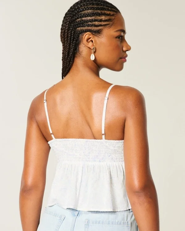 Babydoll-Top mit einfachem Paisley-Muster Babydoll-Top mit einfachem Paisley-Muster