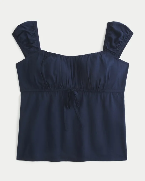 Babydoll-Top mit Schulterausschnitt Babydoll-Top mit Schulterausschnitt