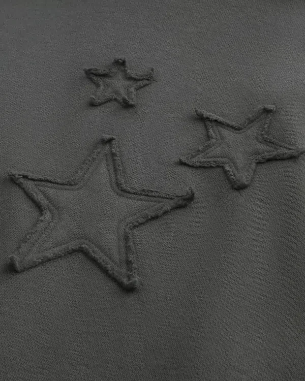 Baggy Cinch Star Applique Hoodie Baggy Cinch Star Applique Hoodie