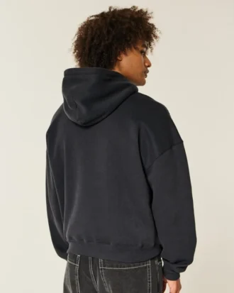 Baggy Cinch Studded New York City Graphic Hoodie