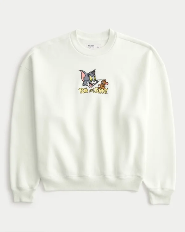 Baggy Cinch Tom und Jerry Grafik-Crew-Sweatshirt Baggy Cinch Tom und Jerry Grafik-Crew-Sweatshirt