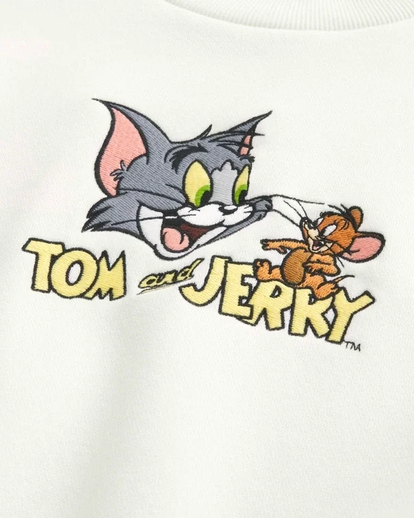 Baggy Cinch Tom und Jerry Grafik-Crew-Sweatshirt Baggy Cinch Tom und Jerry Grafik-Crew-Sweatshirt