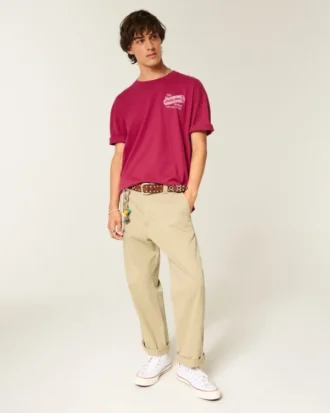 Baggy Cotton Shady Pine Motel Graphic Tee