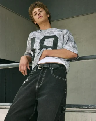 Baggy Graphic Camo Jersey