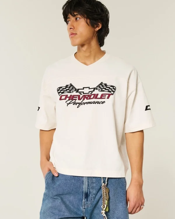 Baggy Heavyweight Crop Chevrolet Graphic Tee Baggy Heavyweight Crop Chevrolet Graphic Tee