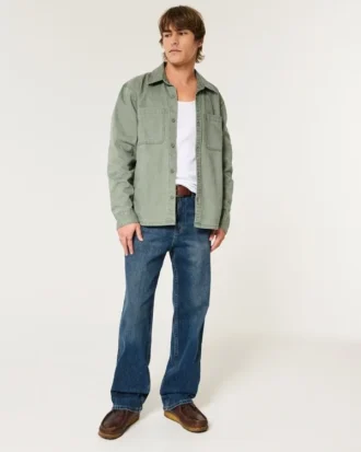 Baggy-Jeans in dunkler Waschung