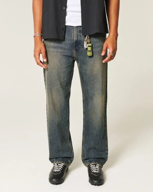 Baggy-Jeans in dunkler Waschung Baggy-Jeans in dunkler Waschung