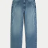 Baggy-Jeans mit mittlerer Waschung und Flammenprint Baggy-Jeans mit mittlerer Waschung und Flammenprint