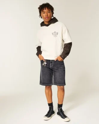 Baggy-Jeansshorts