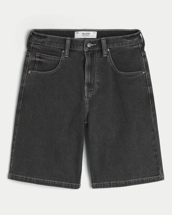 Baggy-Jeansshorts mit Tiger-Grafik Baggy-Jeansshorts mit Tiger-Grafik