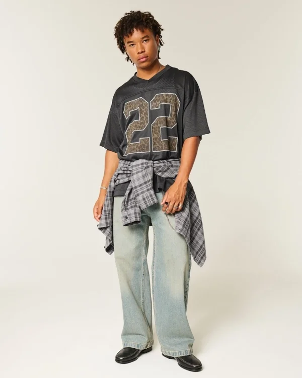 Baggy Pattern Graphic Jersey Baggy Pattern Graphic Jersey