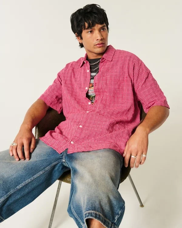 Baggy-Shirt mit kurzen Ärmeln Baggy-Shirt mit kurzen Ärmeln