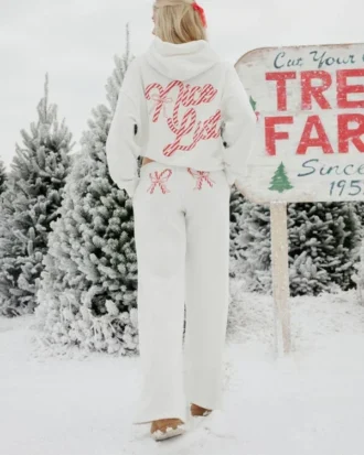 Baggy-Sweathose mit Zuckerstangen-Motiv