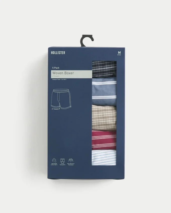 Baumwoll-Boxershorts 5er-Pack