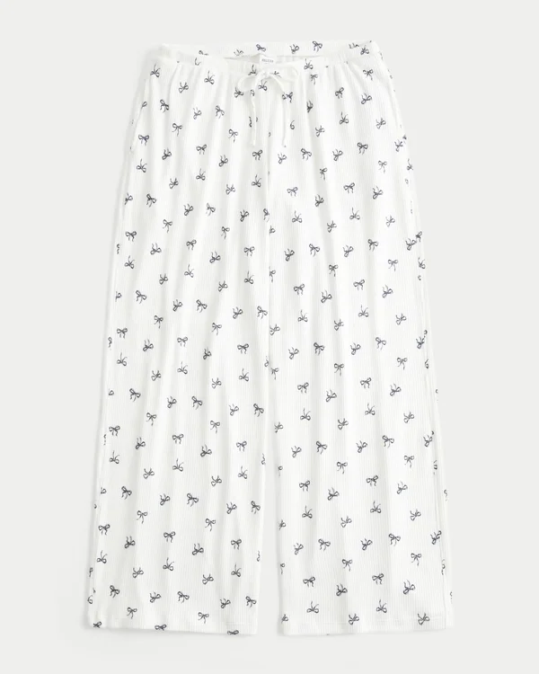 Bequeme gerippte Hose mit weitem Bein Bequeme gerippte Hose mit weitem Bein