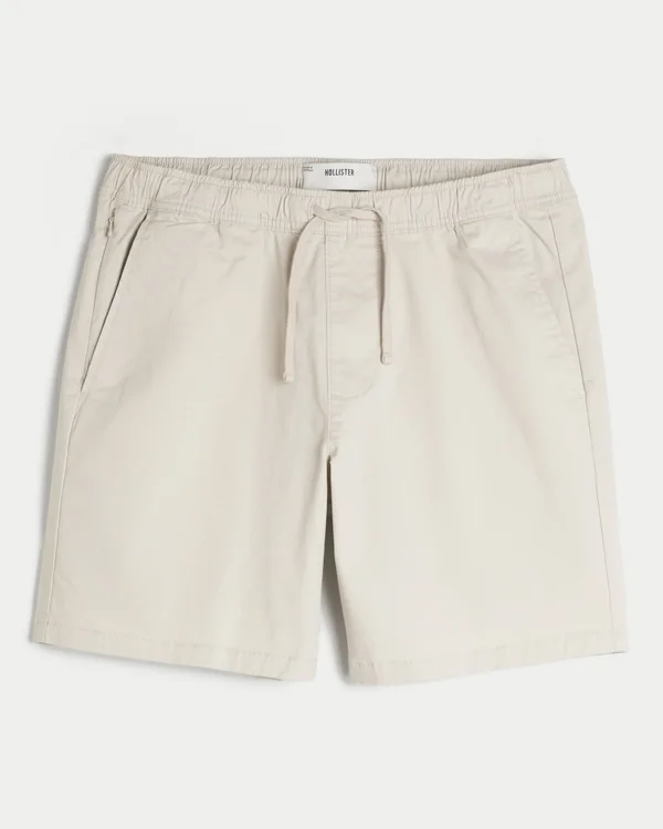 Über dem Knie endende Twill-Shorts zum Hineinschlüpfen Über dem Knie endende Twill-Shorts zum Hineinschlüpfen