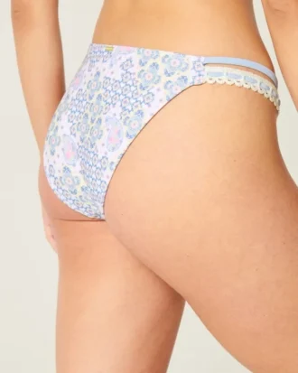 Bikini-Höschen mit doppeltem Träger und Häkchenverzierung