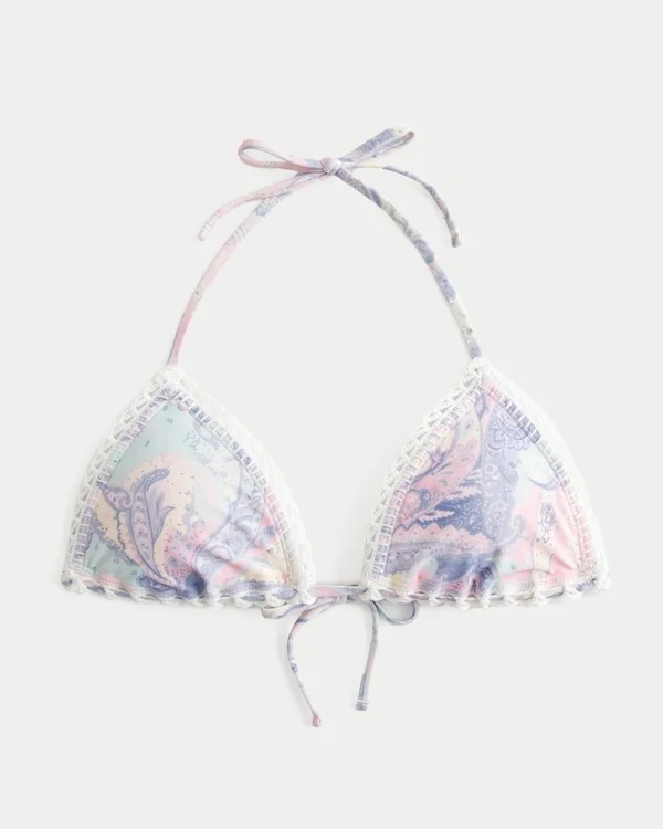 Bikini-Oberteil im Häkelstil mit Dreieck-Ausschnitt Bikini-Oberteil im Häkelstil mit Dreieck-Ausschnitt