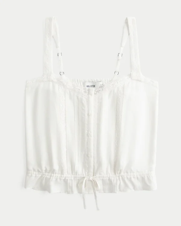 Bluse mit leicht zu schnürender Taille Bluse mit leicht zu schnürender Taille