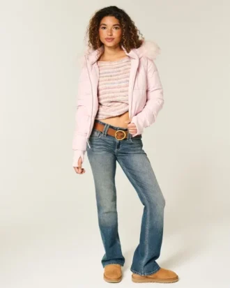 Bomberjacke mit Kunstfellbesatz Bomberjacke mit Kunstfellbesatz