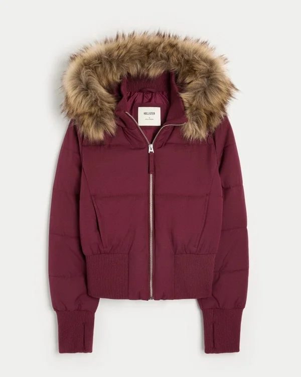 Bomberjacke mit Kunstfellbesatz Bomberjacke mit Kunstfellbesatz