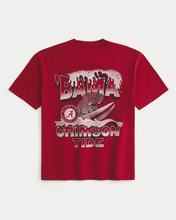 Boxy Alabama Crimson Tide Grafik-T-Shirt Boxy Alabama Crimson Tide Grafik-T-Shirt