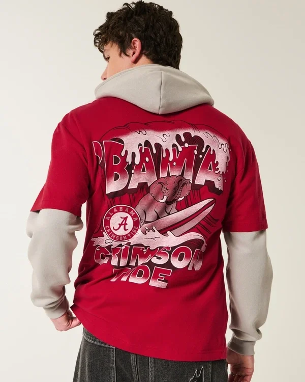 Boxy Alabama Crimson Tide Grafik-T-Shirt Boxy Alabama Crimson Tide Grafik-T-Shirt