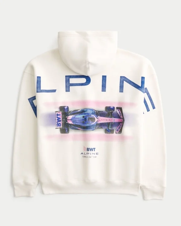 Boxy BWT Alpine Formel-1-Team Grafik-Hoodie Boxy BWT Alpine Formel-1-Team Grafik-Hoodie
