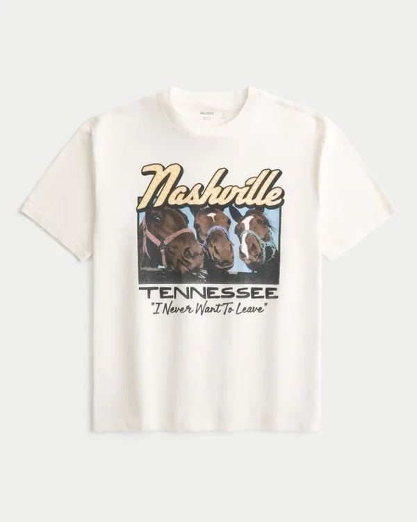 Boxy Cotton Nashville Tennessee Graphic Tee Boxy Cotton Nashville Tennessee Graphic Tee