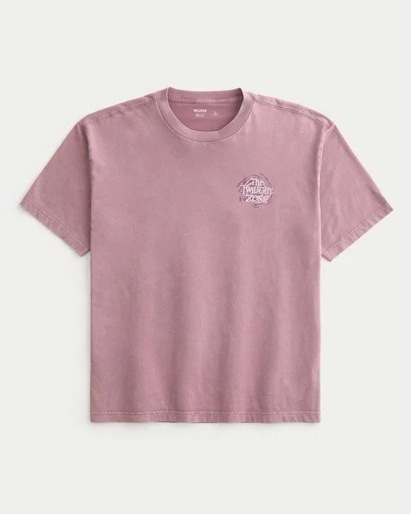 Boxy Cotton The Twilight Zone Graphic Tee Boxy Cotton The Twilight Zone Graphic Tee