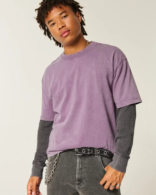 Boxy Crop Heavyweight Washed Crew T-Shirt Boxy Crop Heavyweight Washed Crew T-Shirt