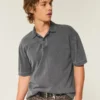 Boxy Crop Washed Polo