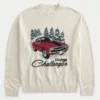 Boxy Dodge Challenger Graphic Crew Sweater Boxy Dodge Challenger Graphic Crew Sweater