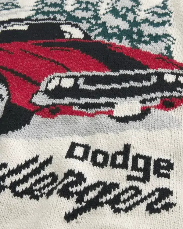 Boxy Dodge Challenger Graphic Crew Sweater Boxy Dodge Challenger Graphic Crew Sweater