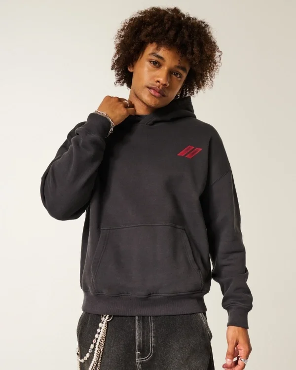 Boxy Dodge Challenger Graphic Hoodie Boxy Dodge Challenger Graphic Hoodie