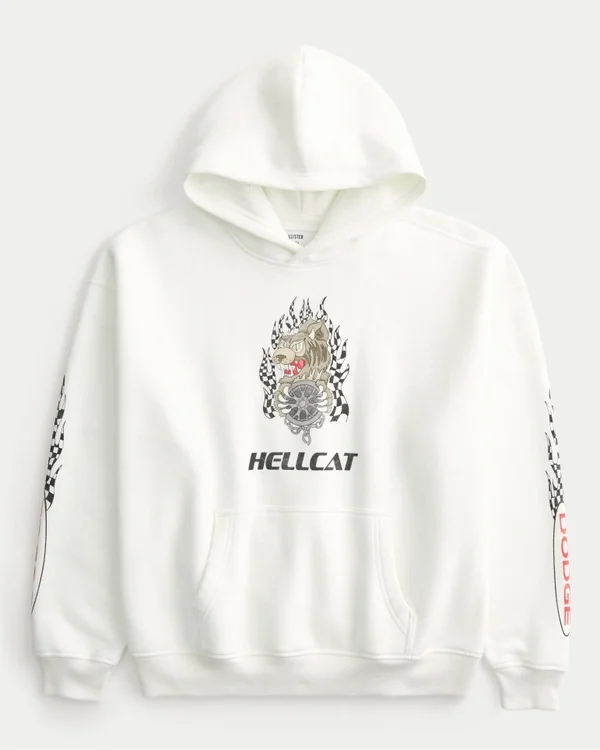 Boxy Dodge Hellcat Grafik-Hoodie Boxy Dodge Hellcat Grafik-Hoodie