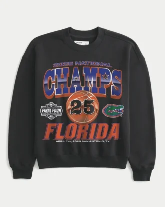Boxy Florida Gators National Championship Graphic Sweatshirt Boxy Florida Gators National Championship Graphic Sweatshirt
