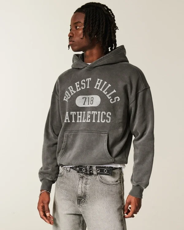 Boxy Forest Hills Athletics Grafik-Hoodie Boxy Forest Hills Athletics Grafik-Hoodie