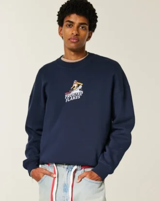 Boxy Frosted Flakes Graphic Crew Sweatshirt Boxy Frosted Flakes Graphic Crew Sweatshirt