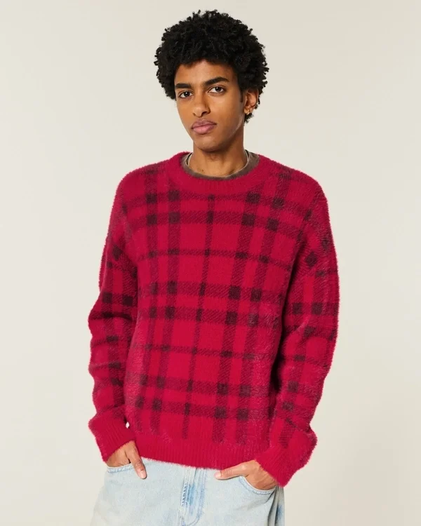 Boxy Fuzzy Crew Sweater Boxy Fuzzy Crew Sweater